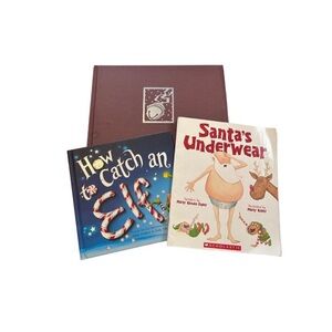 Lot of 3 Christmas Holiday Kids Children's Hardback & Paperback Books